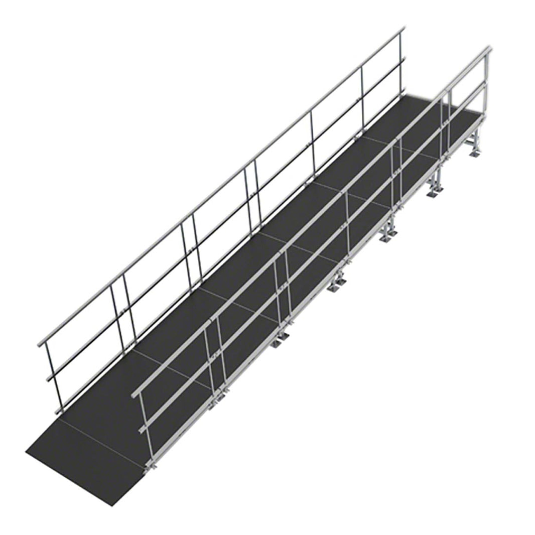 Universal Straight ADA Wheelchair Ramp for 24" Height Stages Model USADASWCR24