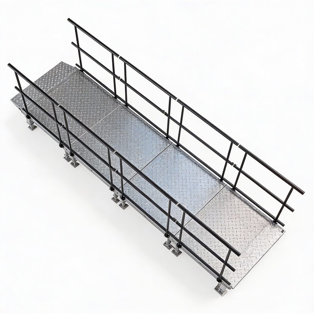 Universal Straight ADA Wheelchair Ramp for 16" Height Stages Model USADASWCR16