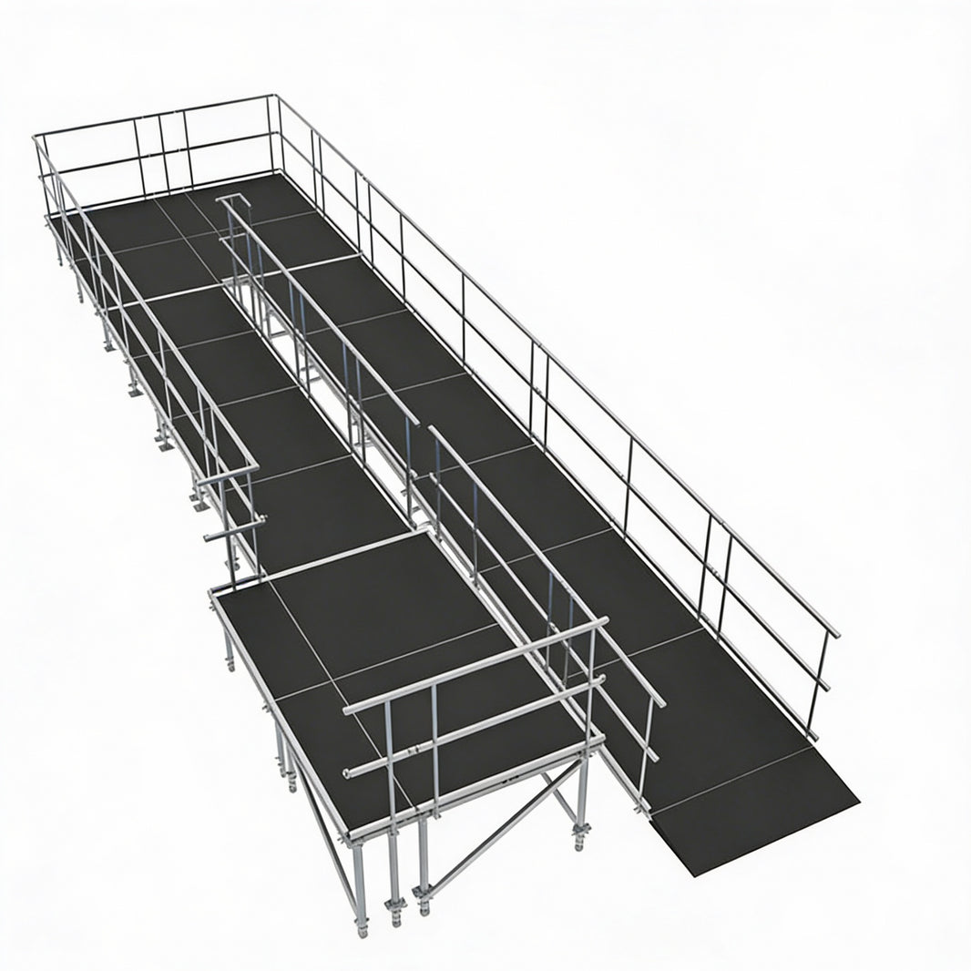 Universal Switchback ADA Wheelchair Ramp with Landing Model USADAWCR48