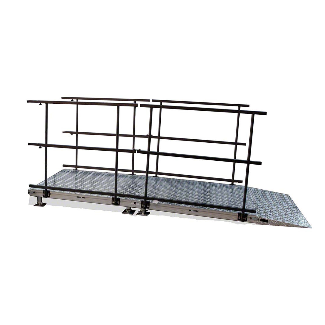 Universal Straight ADA Wheelchair Ramp for 8" Height Stages Model USADASWCR8
