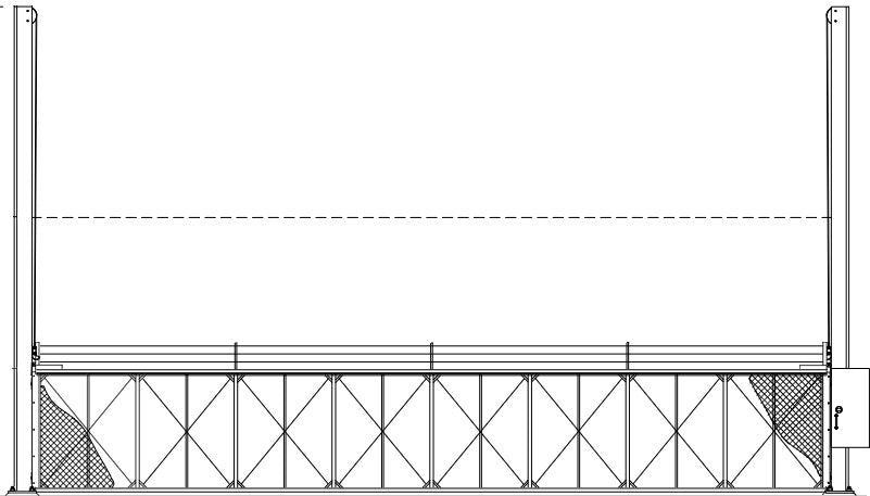 Vertical Lift Gate - Chain Link  Model VLGCL759