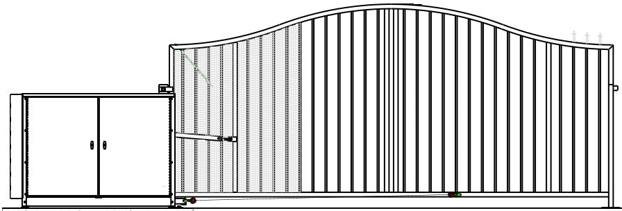 Vertical Pivot Gate - Ornamental Congress Style Model VPGOSCG768
