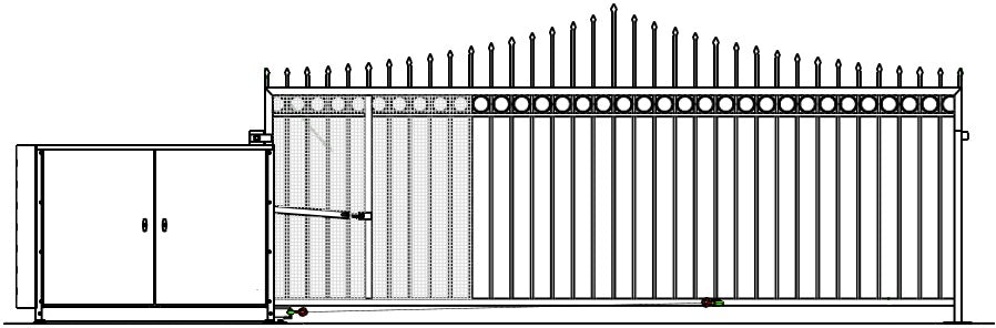 Vertical Pivot Gate - Saratoga Style Model VPGOSST769