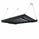 Hanging industrial light fixture on a white background