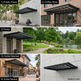 Collage of different outdoor settings including a public plaza, coffee shop, parks, and outlet market.