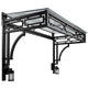 Decorative metal bracket with lights on a white background