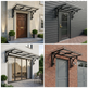 Premium steel and glass awning offering shade and architectural enhancement.