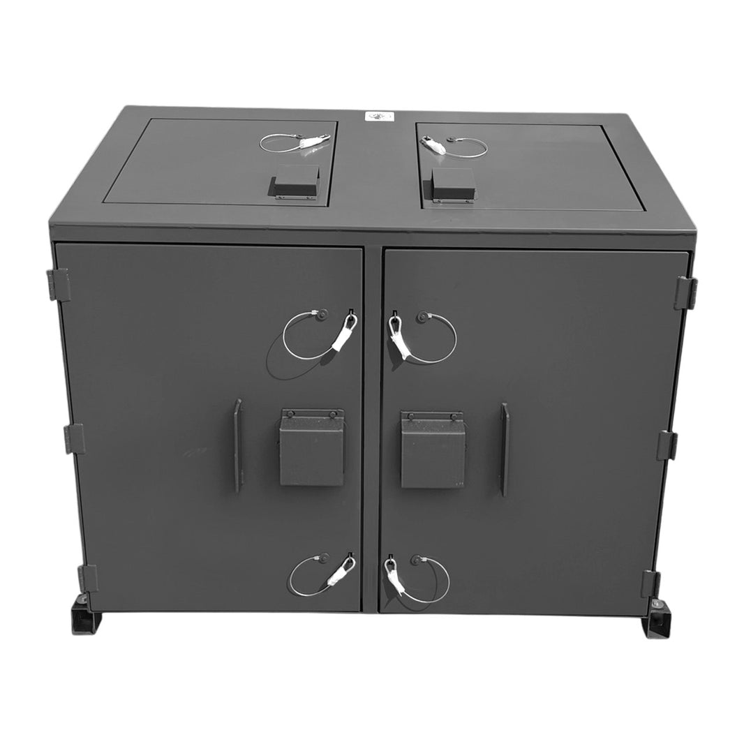 Large Trash Enclosure 190 Gallon Animal Proof Model WRAPMEDD190