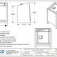 Technical drawing of a trash enclosure with dimensions and specifications