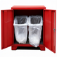 Wide‑loading metal trash bin enclosure designed for outdoor waste management