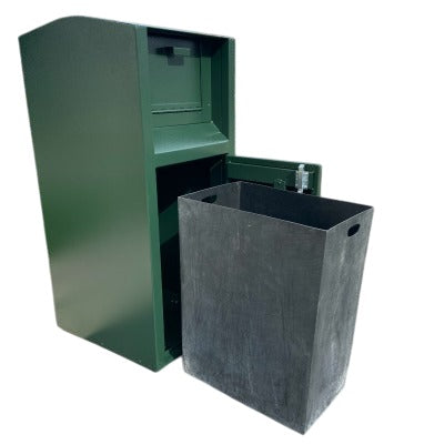 Single Trash Enclosure with Optional Hands-Free Foot Pedal ADA Compliant - Model WRCE140MBBADA