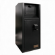 A black metal safe with a top-mounted lockbox and a lower door featuring a handle and a small bronze-colored TAIMCO brand plate, shown on a plain white background.