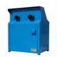 A blue metal industrial cabinet or enclosure with two circular openings on the top panel, a small handle on the front door, and a small gold-colored TAIMCO brand plate near the bottom right corner, set against a plain white background.