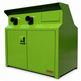 Durable blue steel cabinet designed with ventilation ports and reinforced front doors