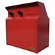 Industrial blue enclosure featuring exhaust ports and TAIMCO branding plate