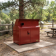 Durable blue steel cabinet designed with ventilation ports and reinforced front doors