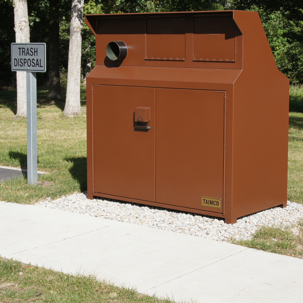 Durable blue steel cabinet designed with ventilation ports and reinforced front doors