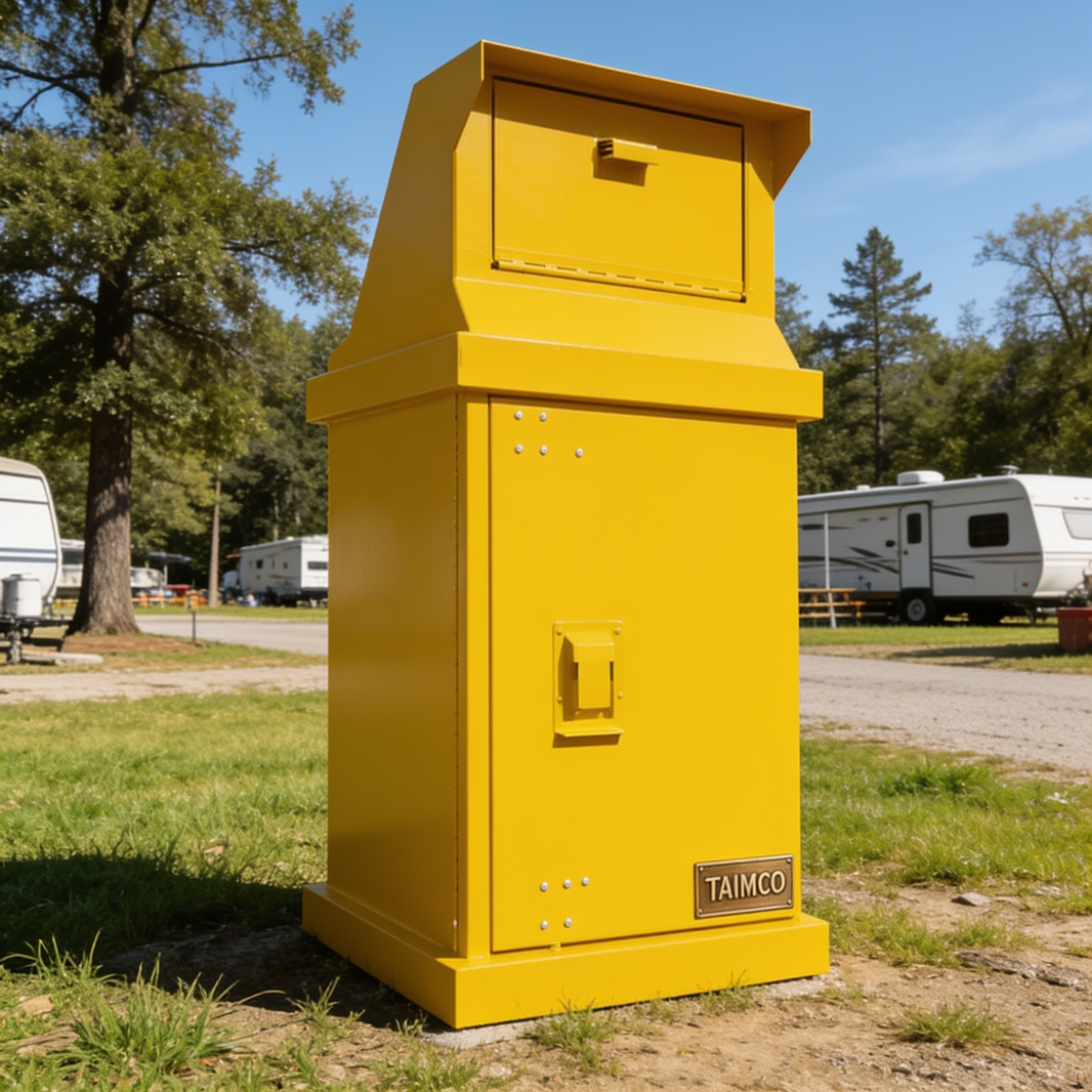 Single Trash Enclosure Wide Loading ADA Compliant - Model WRCHW40ADA
