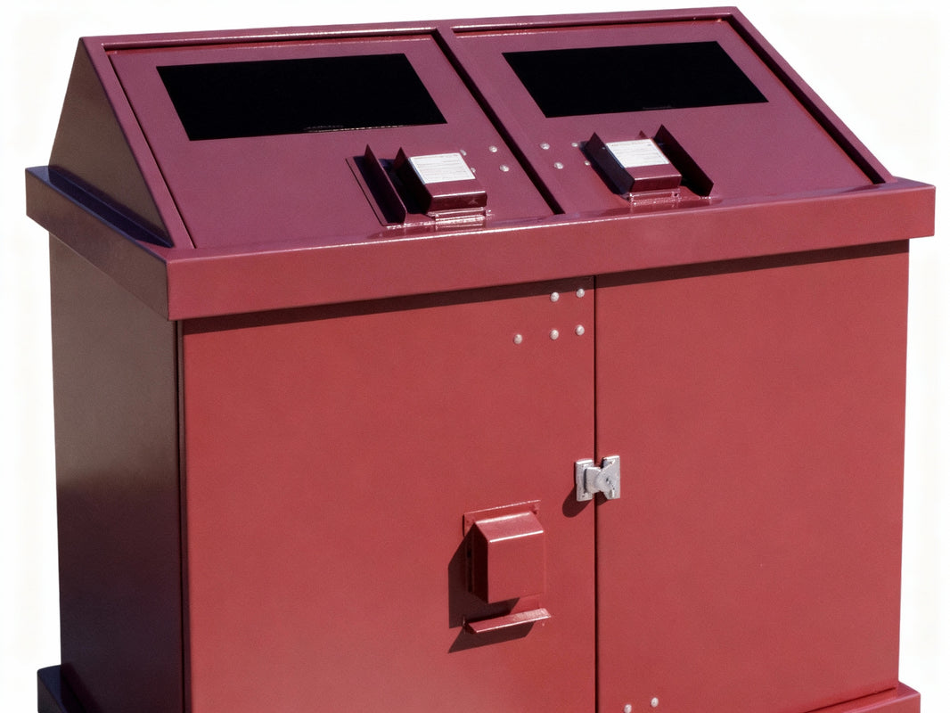 Double Trash Enclosure Wide Loading ADA Compliant - Model WRHAADA240P