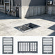 Heavy‑duty aluminum window well grate with expanded‑metal mesh and reinforced frame, designed for basement safety and ventilation.