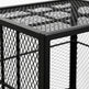 Powder‑coated steel window well grate with welded round‑bar grid and reinforced frame for basement safety and ventilation.
