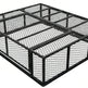 Powder‑coated steel window well grate with welded round‑bar grid and reinforced frame for basement safety and ventilation.