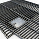 Metallic grid or grate on a white background