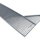 Metal grating on a white background