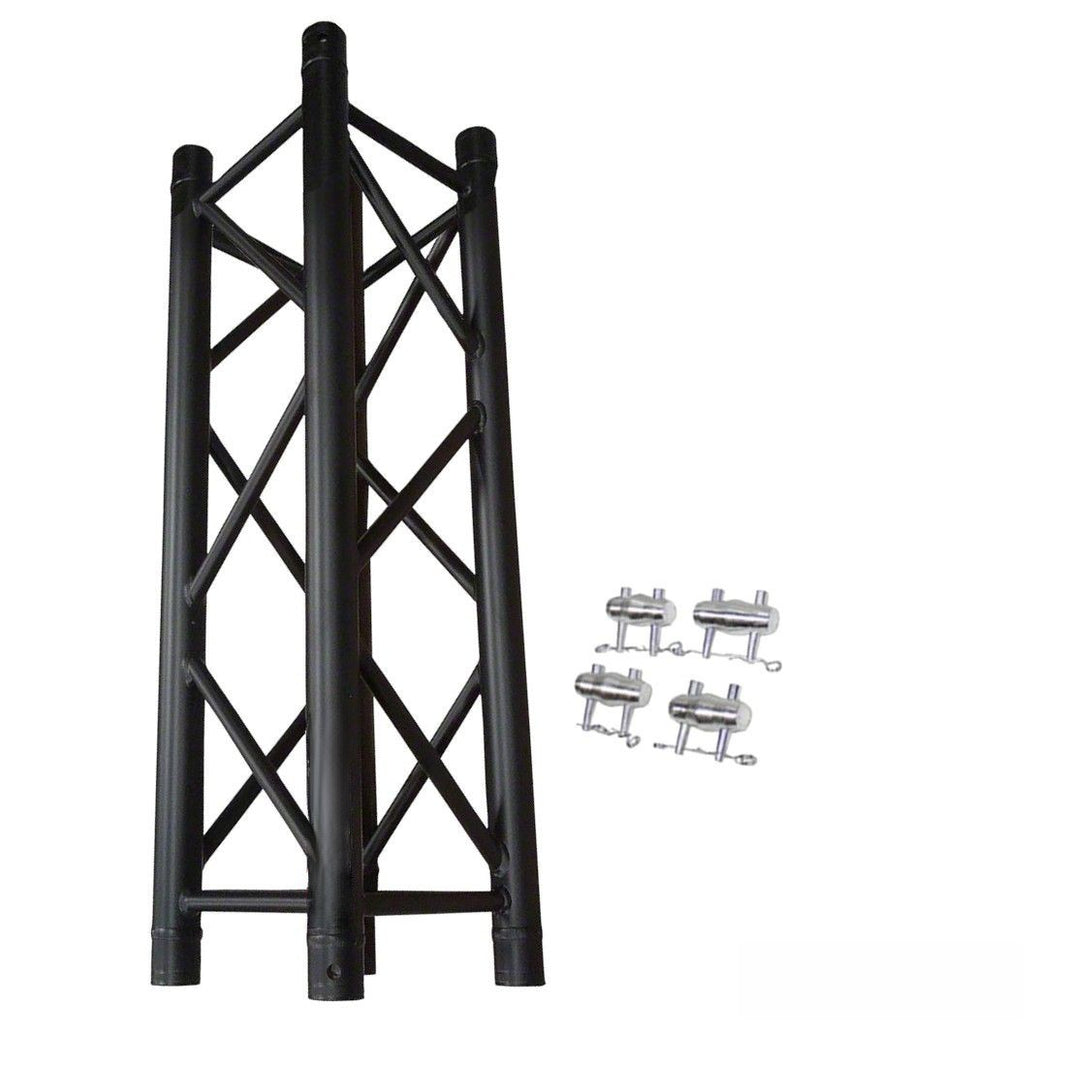 Heavy-Duty Square Shape Truss Black Straight - Model XSBTSSB