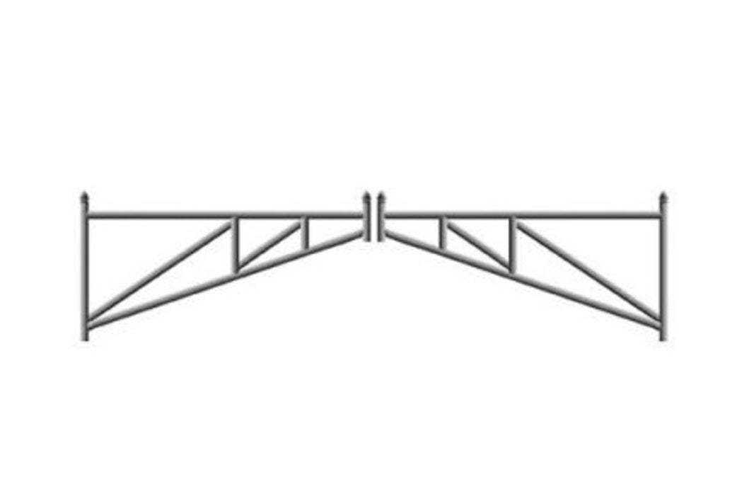 Manual Swing Z-Series Tubular Galvanized Steel Double and Single Barrier Gate | Made in Canada– Model # MSG 888