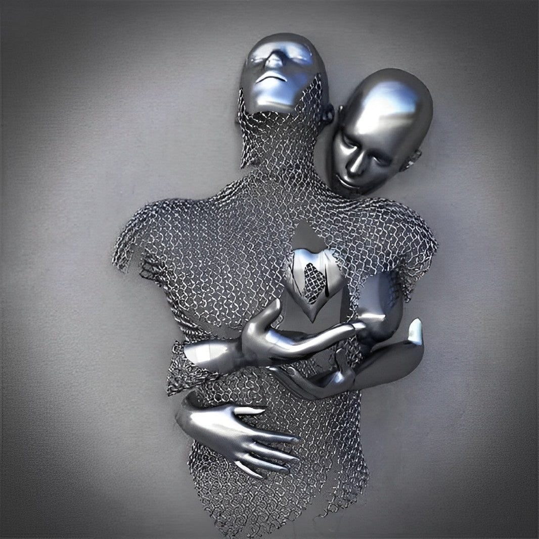 Abstract Love Design Stainless Steel Man Body Sculpture Model # MSC1308-Taimco