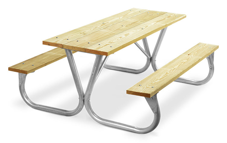 ADA Accessible Wood Top Picnic Tables | Picnic Table & Seat | Model ADAPT225-Taimco