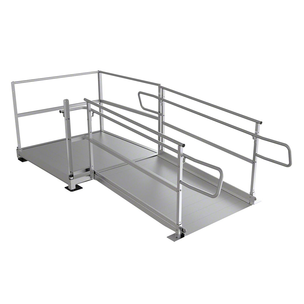 Aluminum Pathway Ramp with Hand Rail Model ALRWHR-Taimco