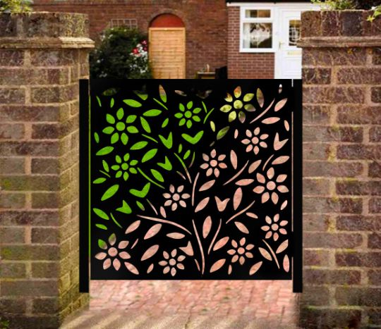 Annapolis Apple Blossom Metal Gate | Model # 277-Taimco