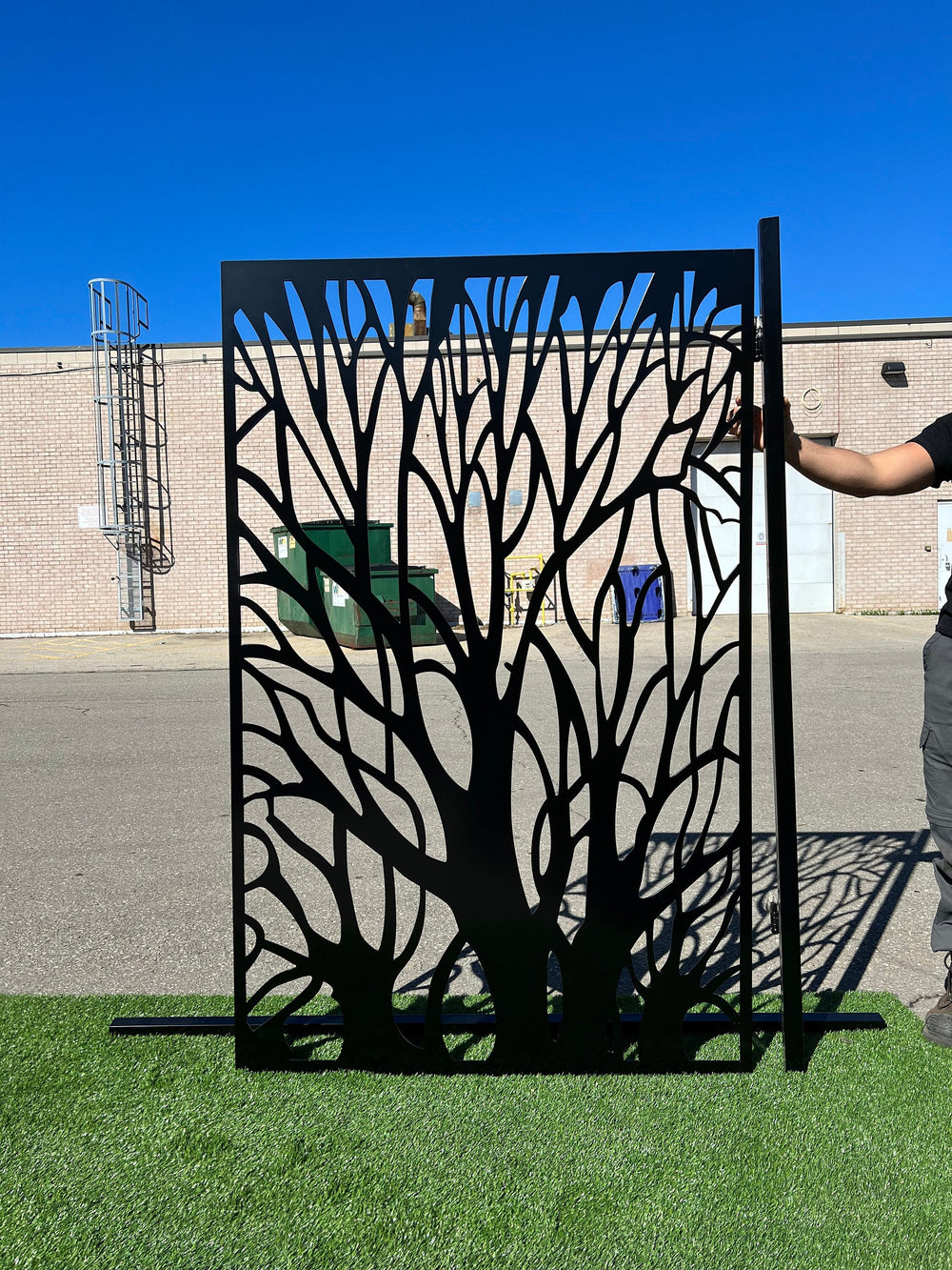 Artistic Tree Design Panel Pool Gate | Ready to ship Metal Garden Gate |Made in Canada– Model # 229R-Taimco