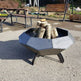 Beautiful Diamond Shape Outdoor Fire Pit | Custom Fabrication Unique High Heat Black Steel Portable Fire Pit Bowl | Made in Canada – Model # WBFP633-Taimco