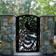 Beautiful Laser Cut Peacock Design Metal Garden Gate | Modern Fabrication Metal Pool Gate | Made in Canada– Model # 216-Taimco