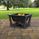 Beautiful Square Design Fire Bowl with Legs | Classic Fabrication Wood Burning Fire Pit | Made in Canada – Model # WBFP653-Taimco