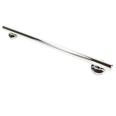 Bronte Straight Decorative Grab Bar with capped Ends multiple Nubby Rubber Grip 1.25” Stainless Steel chrome Finish. 24" Long-Taimco