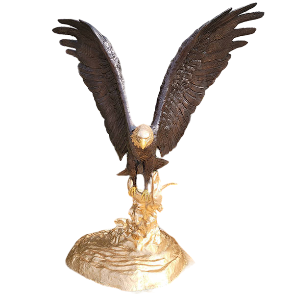 Bronze Life-Size Outdoor Eagle Statue Park Decor Model # MSC12557