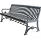 Charleston Steel Bench and aluminum Frame Cast & Steel Slat Seating | Model # MB184-Taimco