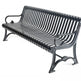 Charleston Steel Bench and aluminum Frame Cast & Steel Slat Seating | Model # MB184-Taimco