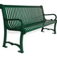 Charleston Steel Bench and aluminum Frame Cast & Steel Slat Seating | Model # MB184-Taimco