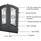 Classic wrought Iron Design Door | Curved Top | Model # IWD 1035-Taimco