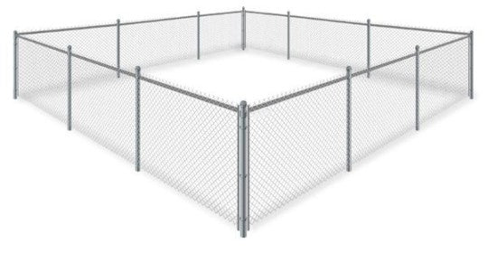 Complete Fence Chain Link Fence Frame and Mesh Complete Kit Model # CLF1870