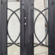 Cross Arch iron door Design | Square Top With kickplate | Model # IWD 1014-Taimco