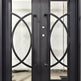 Cross Arch iron door Design | Square Top With kickplate | Model # IWD 1014-Taimco