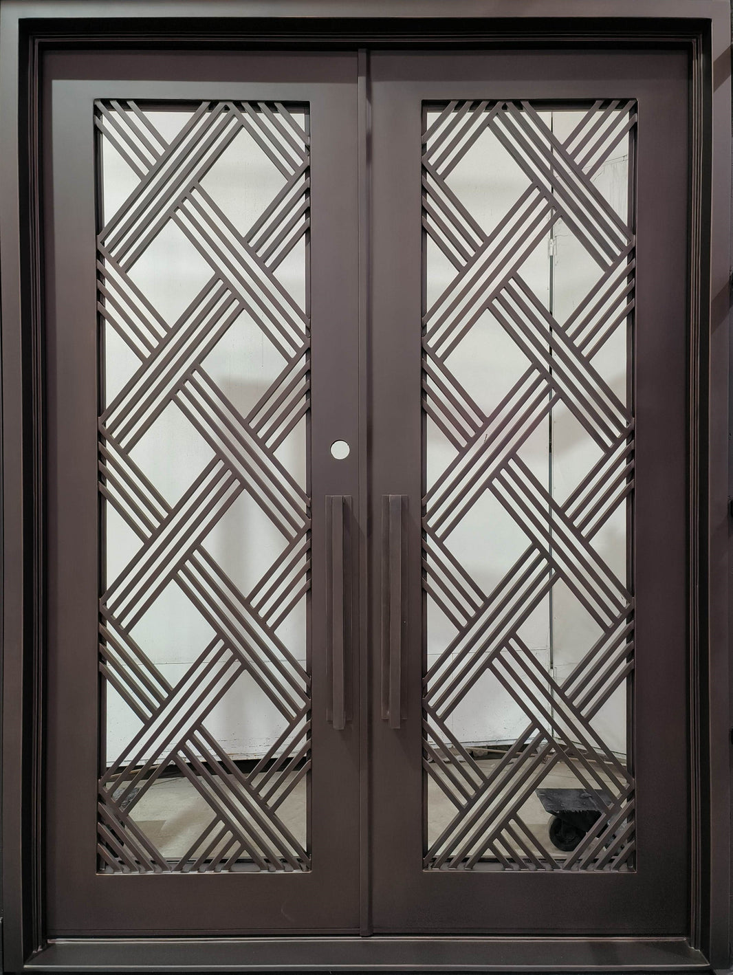 Cross Strap Design Iron Door | Square Top With kickplate | Model # IWD 1044-Taimco