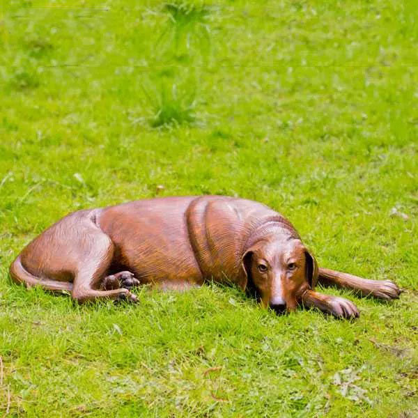 Custom Bronze Life-Size Dog Statue for Home and Garden Model # MSC1243-Taimco