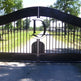 D Carving Alphabetical Design Entrance Gate | Heavy Duty Metal Driveway Gate | Made in Canada – Model # 077-Taimco